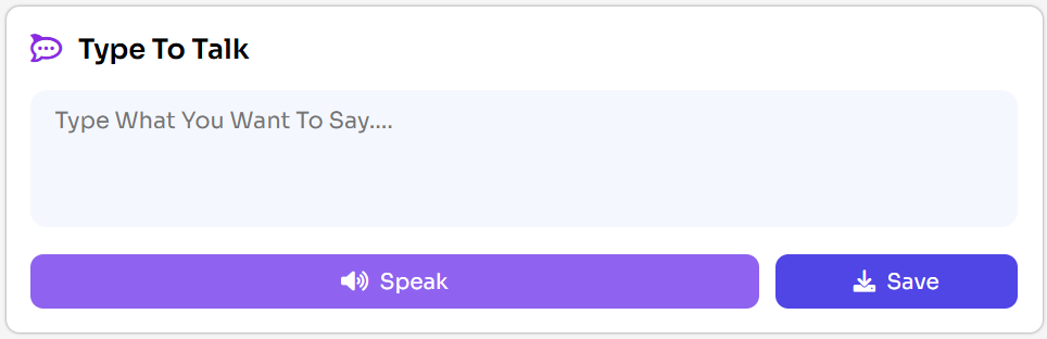 image of the main textarea in typetalk to type what you want to say.